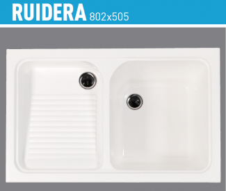 LAVADERO RUIDERA URDAPLAST  82,2 X 50,5 CM - MATERIAL SINTETICO DURADERO
