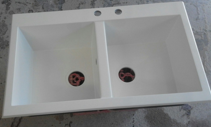 POALGI.FREGADERO SINTÉTICO SIHIRA 504 2 CUBETAS