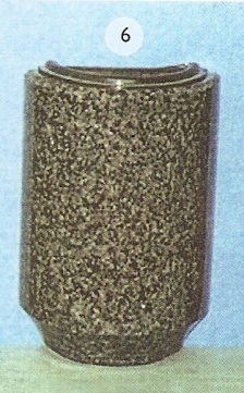 BUCARO MEDIO REDONDO DE GRANITO PARA LAPIDA DE NICHO MODELO 6