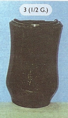 BUCARO MEDIO REDONDO DE GRANITO PARA LAPIDA DE NICHO MODELO 3 1/2G.