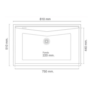 POALGI FREGADERO SINTÉTICO SERIE KUMA 302. 1 CUBETA