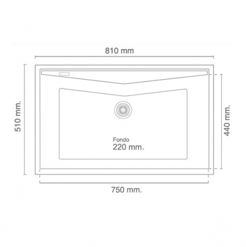 POALGI FREGADERO SINTÉTICO SERIE KUMA 302. 1 CUBETA