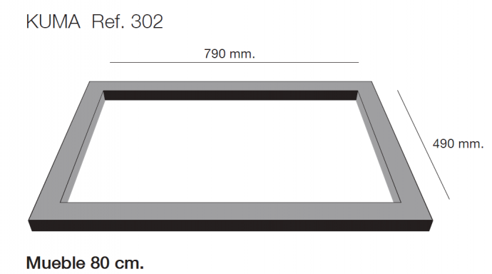POALGI FREGADERO SINTÉTICO SERIE KUMA 302. 1 CUBETA