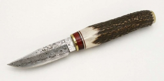 MUELA CUCHILLO PUÑO ASTA DE CIERVO Y LATÓN BW-6DAM ENVÍO GRATIS