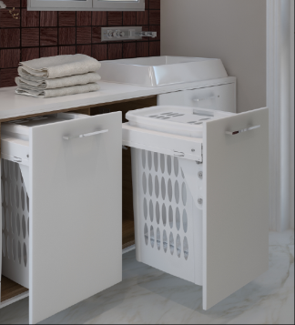 CESTO PARA LA ROPA BLANCO CUCINEOGGI NOVEDAD