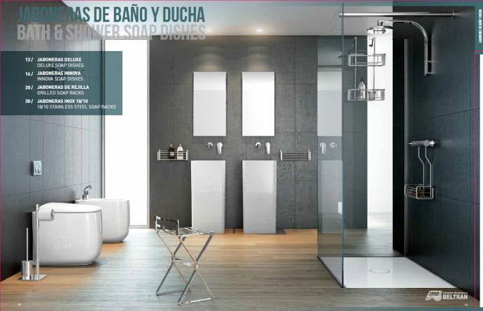 jabonera para baño acero inoxidable