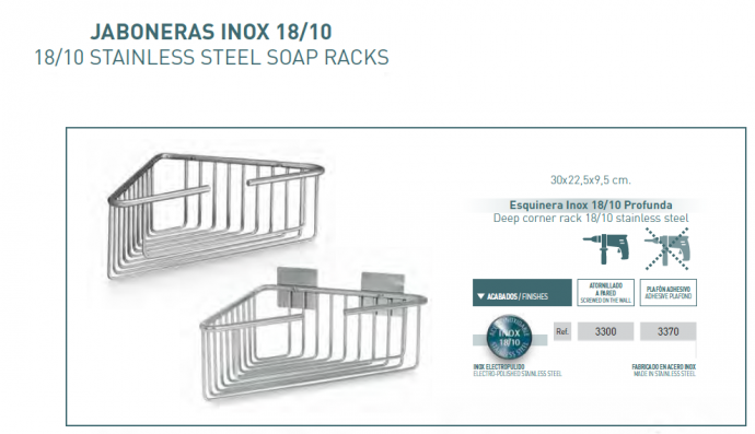 Jaboneras baño pared

jaboneras esquineras para baño

jabonera ducha acero inoxidable