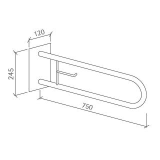 ASA DE BAÑO ABATIBLE MEDIDAS  MOD 304 - BELTRAN 2600