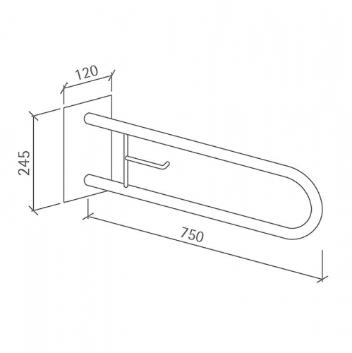 ASA DE BAÑO ABATIBLE MEDIDAS  MOD 304 - BELTRAN 2600