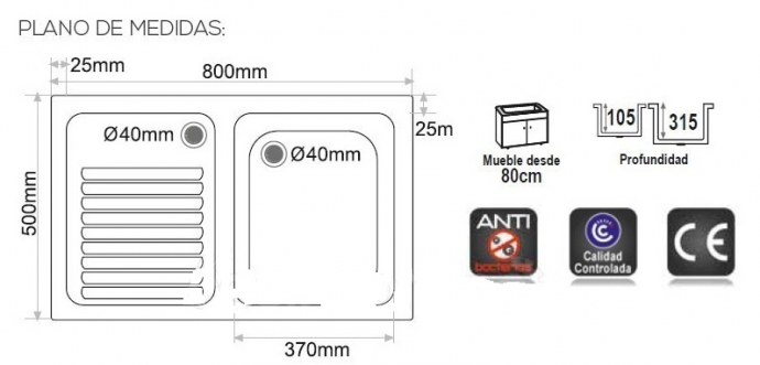 Lavadero Thor SYAN para Encimera – 800×500 mm

Pila de Lavado Thor SYAN – Resistente al Rayado y Hidrólisis

Lavadero Thor SYAN Blanco – Cubeta y Escurridor Incluidos

Pila Thor SYAN de Resina Sintética – Uso Doméstico y Exterior