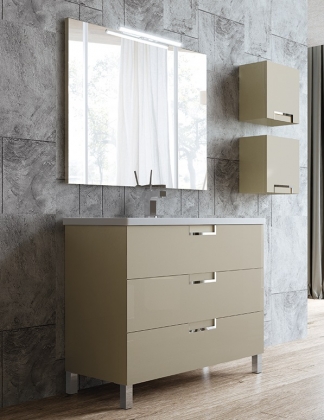 CONJUNTO MUEBLE DE BAÑO Y LAVABO LUNA 3C. CAMPOARAS.