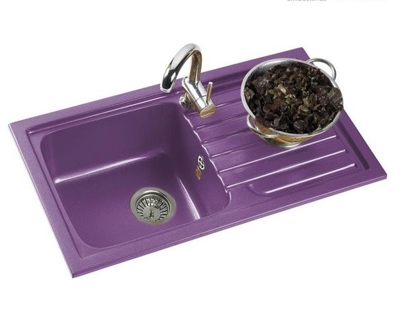 FREGADERO SINTÉTICO TOPACIO 116. POALGI ENCASTRE 785X425mm