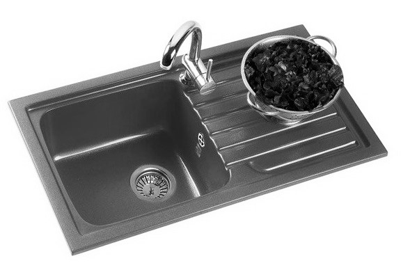 FREGADERO SINTÉTICO TOPACIO 116. POALGI ENCASTRE 785X425mm