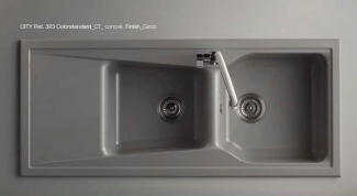 FREGADERO SOBRE ENCIMERA CITY 323 2C,1E  1180X510mm. POALGI NOVEDAD