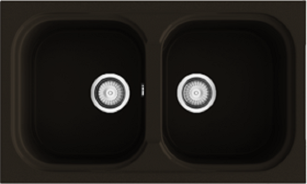 Fregadero sintético amatista, sobre encimera Poalgi, mueble de 80cm