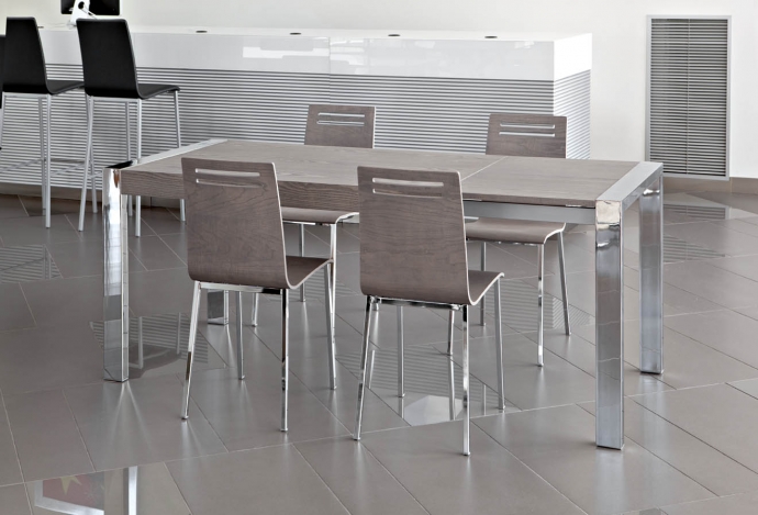 mesa cocina porcelánico extensible