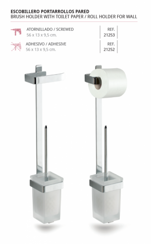 ESCOBILLERO PORTARROLLO DE PARED MILAN  BELTRAN