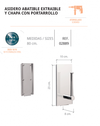 BELTRAN ASIDERO ABATIBLE EXTRAIBLE Y CHAPA CON PORTARROLLO 