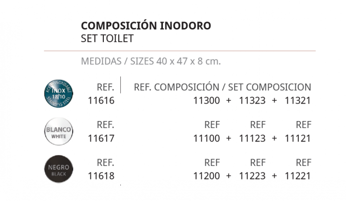 BELTRAN CONJUNTO BARRA ESCOBILLERO Y PORTARROLLO PARA COLGAR DISEÑO TOKIO NUEVO 11616