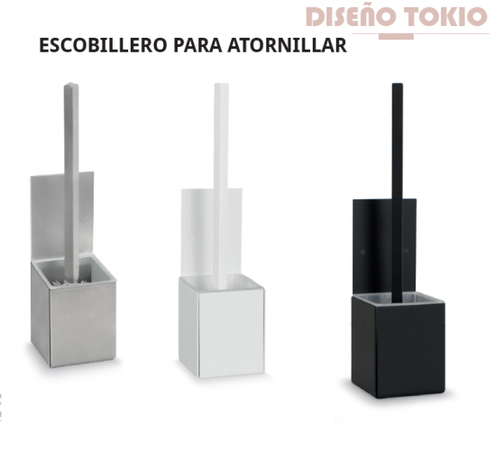 BELTRAN ESCOBILLERO PARA ATORNILLAR DISEÑO TOKIO
accesorios baño sin taladro

accesorios baño sin taladro negro
