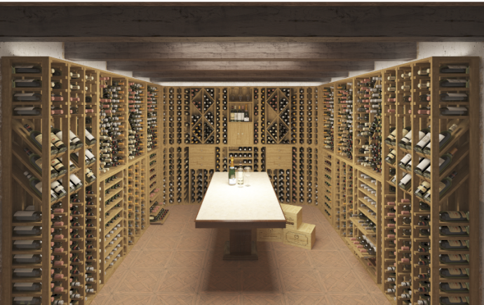 mueble botellero madera