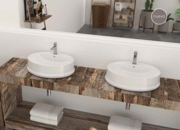 LAVABO  DE CERÁMICA  SOBRE ENCIMERA TORMES   ARTANDBATH 