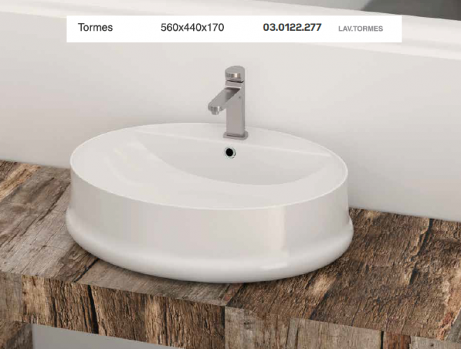 LAVABO  DE CERÁMICA  SOBRE ENCIMERA TORMES   ARTANDBATH 
