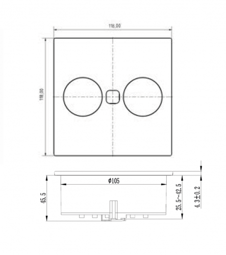 ENCHUFE DUPLEX INOX, CUCINE OGGI IL 301201 NUEVO.