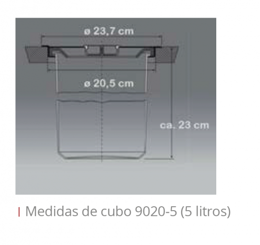 CUCINE OGGI CUBO DE BASURA ENCASTRABLE EN ENCIMERA WASTE NOVEDAD
