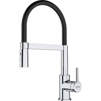  FRANKE Grifo de Cocina Lina Semi-Pro Extensible con Ducha Extra&iacute;ble Cromado/Negro &ndash; 115.0626.085  Otras opciones:
