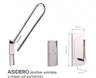 Asa de baño abatible y extraíble Inox Beltran