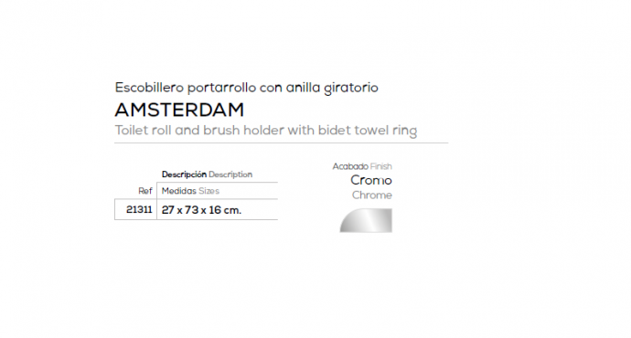 ESCOBILLERO PORTARROLLOS CON TOALLERO 