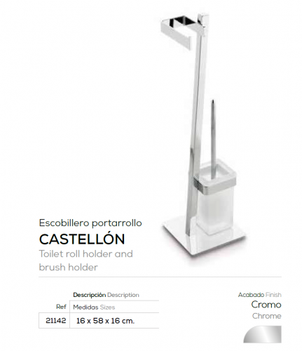 ESCOBILLERO PORTARROLLO  MODELO CASTELLON  BELTRAN 21142