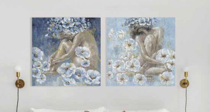 SET CON 2 CUADROS DE CHICAS  HISPANOHOGAR 72441