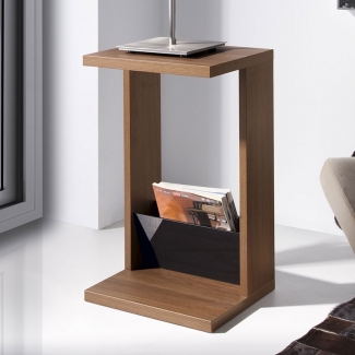 Velador Auxiliar con Revistero HERDASA 553 para Sal&oacute;n &ndash; Mesa Lateral