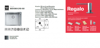  PACK FREGADERO BOX BXX 210-50 + GRIFO DE FRANKE