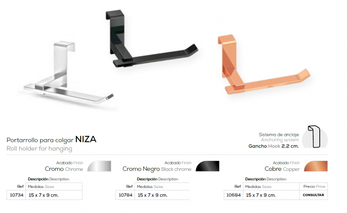  PORTARROLLO  PARA COLGAR NIZA  BELTRAN 10734