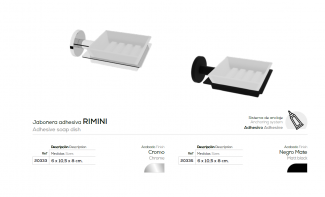 Jabonera Adhesiva Modelo Rimini &ndash; Beltr&aacute;n 20333 
