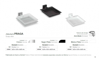 Beltr&aacute;n &middot; Jabonera de ba&ntilde;o &middot; Modelo Praga &middot; Ref. 10816