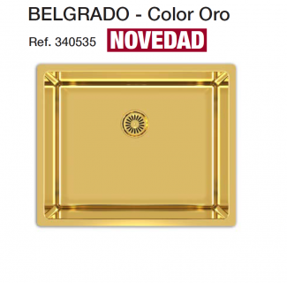 FREGADERO DE ACERO INOXIDABLE BELGRADO - COLOR ORO | SOLFLESS |EN STOCK