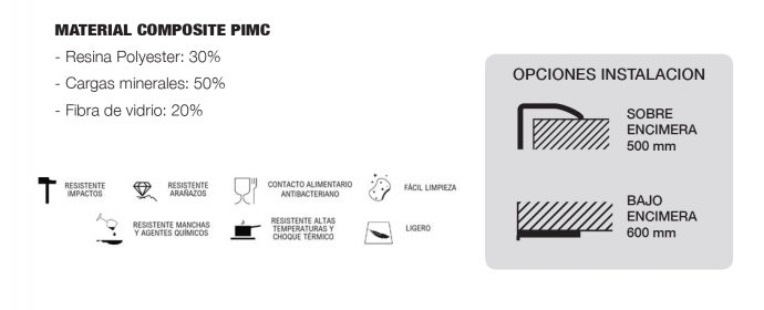 FREGADERO MODELO MALTA 5044  SOLFLESS EN SCTOCK