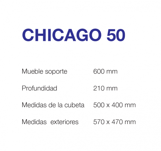 FREGADERO DE COCINA CHICAGO  50 DE  SOLFLESS