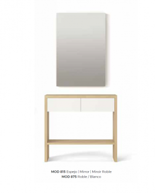 CONJUNTO RECIBIDOR MAS ESPEJO MODELO  ETERNA 875  + 815 HERDASA