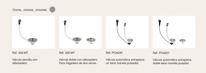 VALVULA AUTOMÁTICA PARA DESAGÜE DE FREGADEROS POALGI