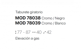 HISPAHONOGAR TABURETE GIRATORIO Y ELEVABLE POLIPIEL 78038/39 