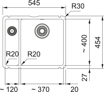 FREGADERO KXK 160-37-12 BLANCO BRILO FRANKE NOVEDAD