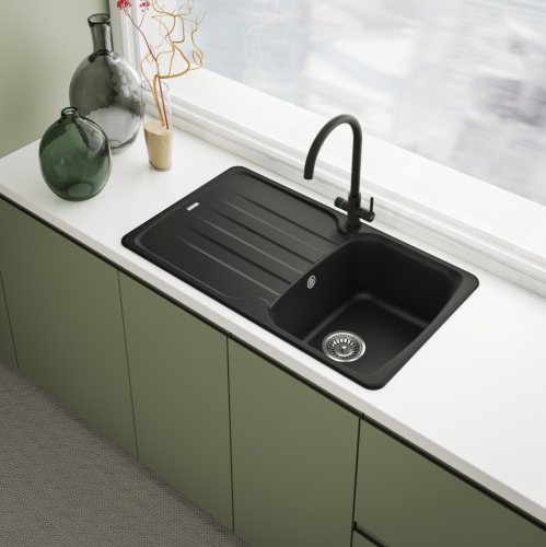 FRANKE GRIFO DE COCINA Set Lina J Clear Water Negro M. + Filtro NOVEDAD 