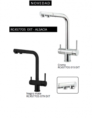 LUISINA GRIFO DE COCINA EXTRAIBLE CON DOS SALIDAS MODELO ALSACIA NOVEDAD