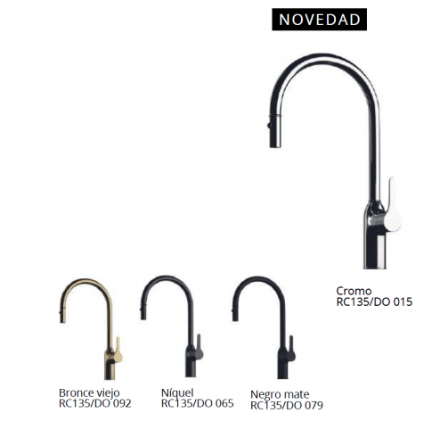 LUISINA GRIFO DE COCINA EXTAIBLE  MODELO PERPIÑAN EXT NOVEDAD RC135/DO