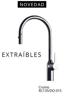 LUISINA GRIFO DE COCINA EXTAIBLE  MODELO PERPIÑAN EXT NOVEDAD RC135/DO